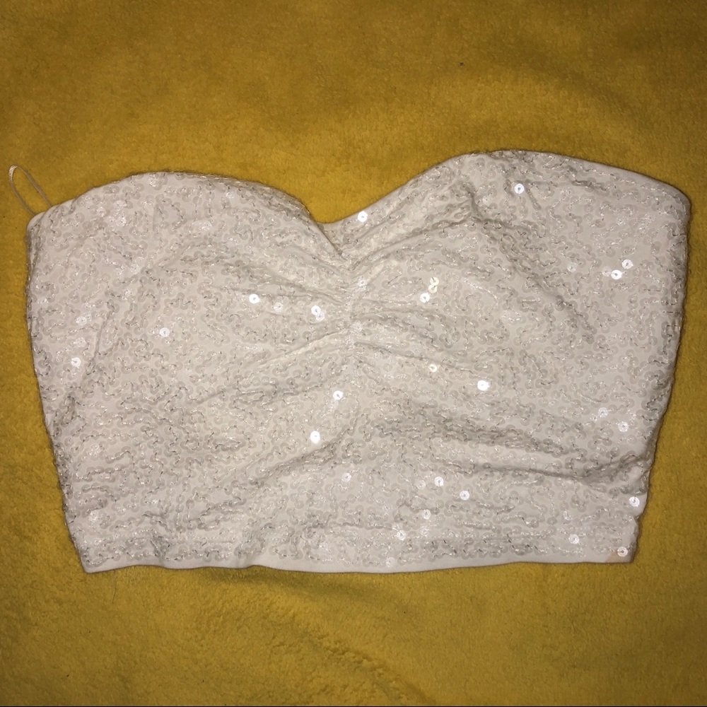 Express Sequin Bandeau Top